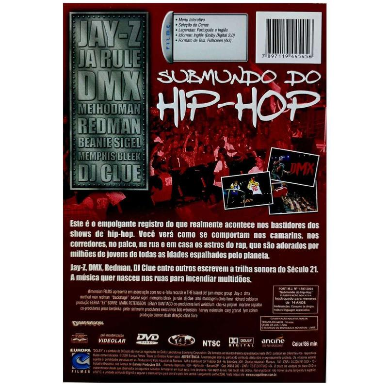 DVD Submundo do Hip-Hop - Jay-Z JaRule DMX Original - Europa